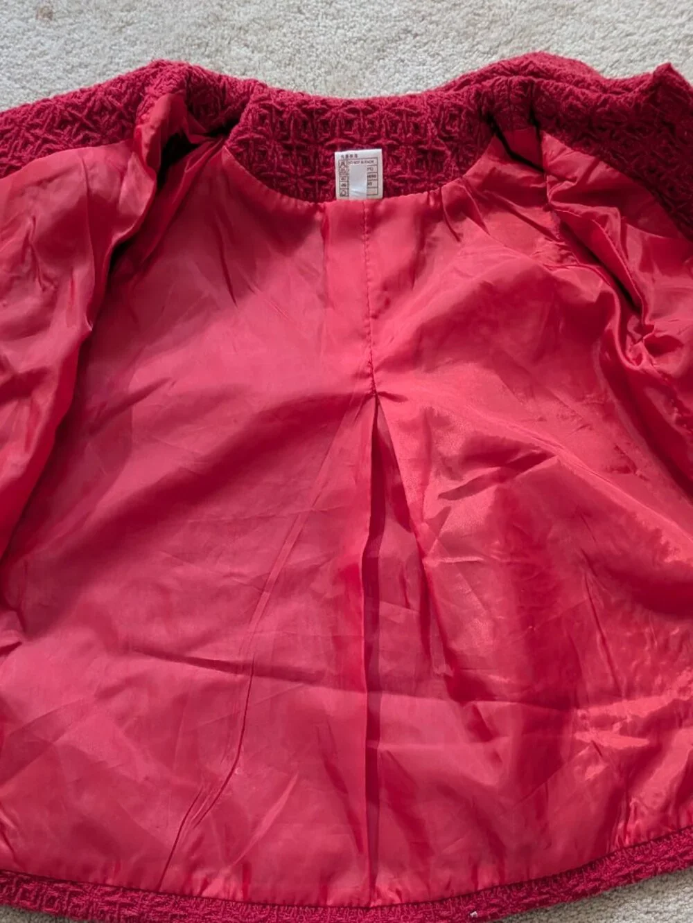 Vintage Red Geometric Texture Toddler‎ Coat Boutique Style Size 3